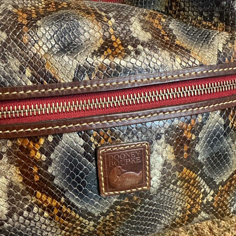 Dooney and Bourke Python Embossed Python Satchel Multicolor - Picture 10 of 15